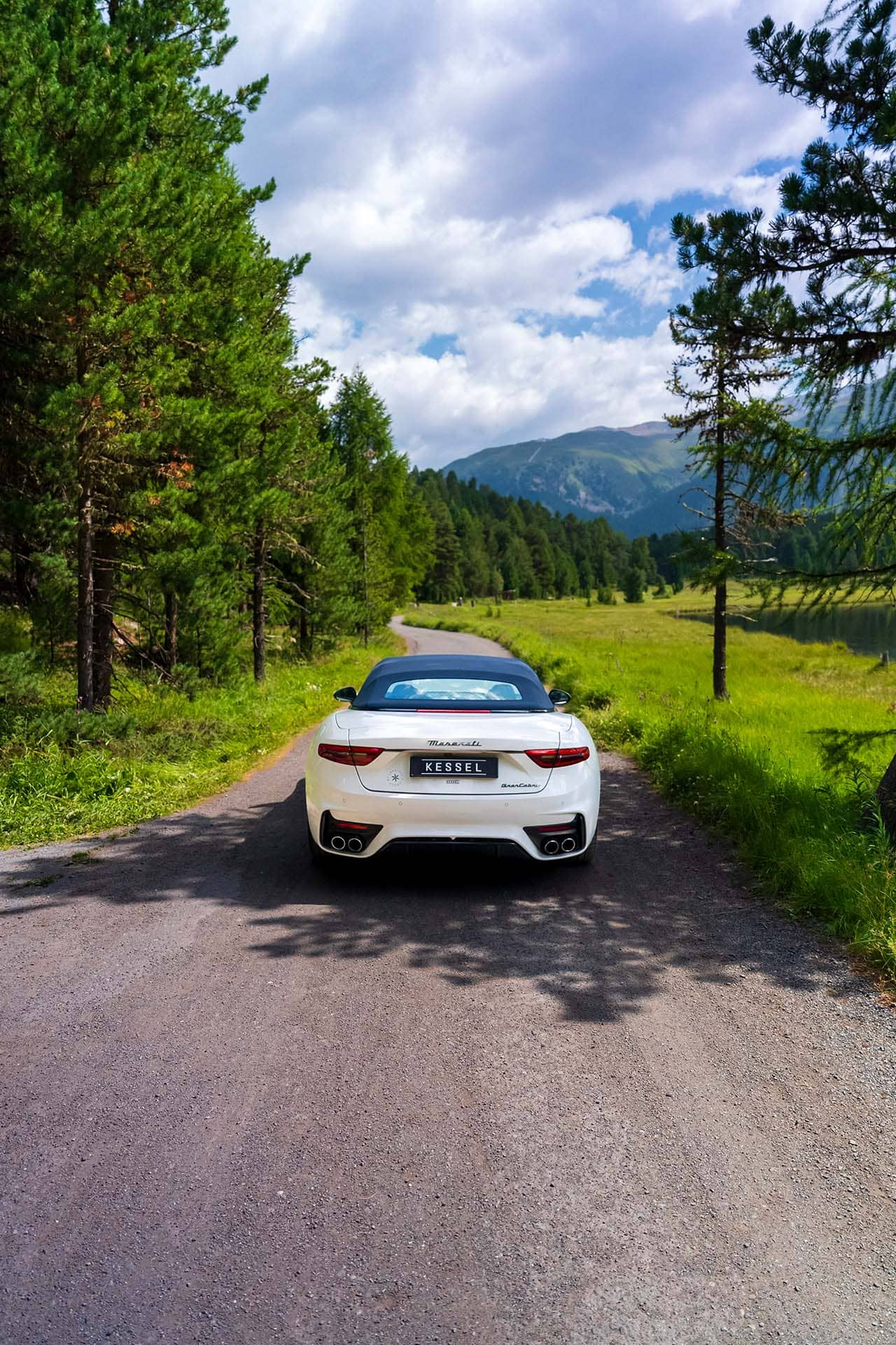 Discover the Engadin in a Maserati GranCabrio.